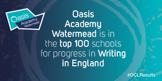 OasisAcademies's tweet photo. Wow! @OAWatermead are in the top 100 schools in England for progress made in writing. Fantastic work everyone. 

#OCLResults #Progressdata @johnoasismurphy #Sheffieldresults #Sheffieldschools https://t.co/02h2ARC5OW