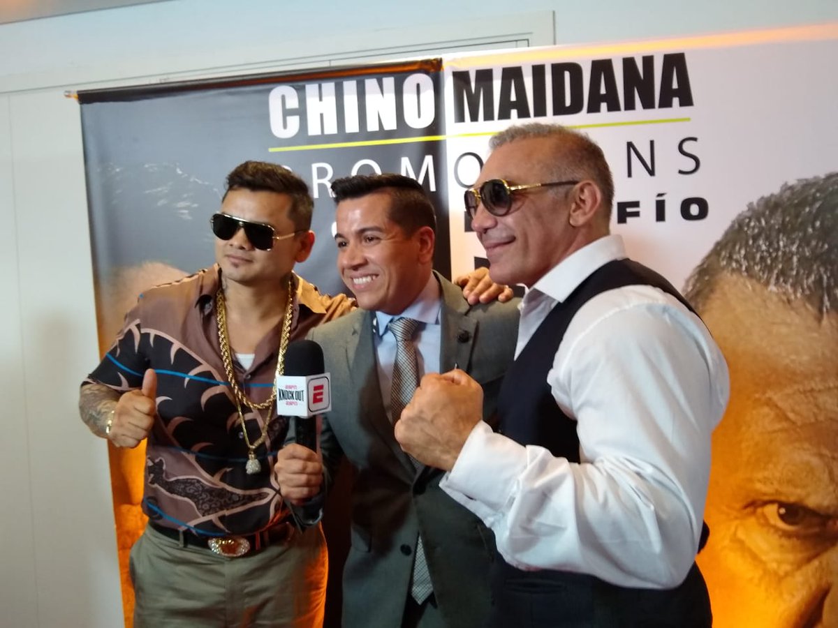 "EL DESAFÍO "
            18 de abril 2020

EL REGRESO DEL CHINO MAIDANA

<a href="/JorgeAcero_Cali/">Jorge Acero Cali (oficial)</a> 
<a href="/ESPNKnockOut/">ESPN KnockOut</a> 
@chinomaidanabox