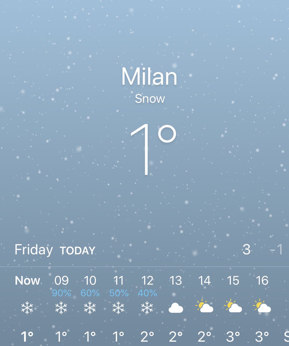 midori_kerochan's tweet photo. It’s really snowing!!! ❄️🌨
But since I can’t get a decent pic, a screenshot of the weather app will have to do 😉😝🤣
For once they got it right 😅👍
#FirstSnow #FirstDayOfSnow
(And that’s how I know that I have watched too many Kdramas 🤪) https://t.co/PDOoBX8znW