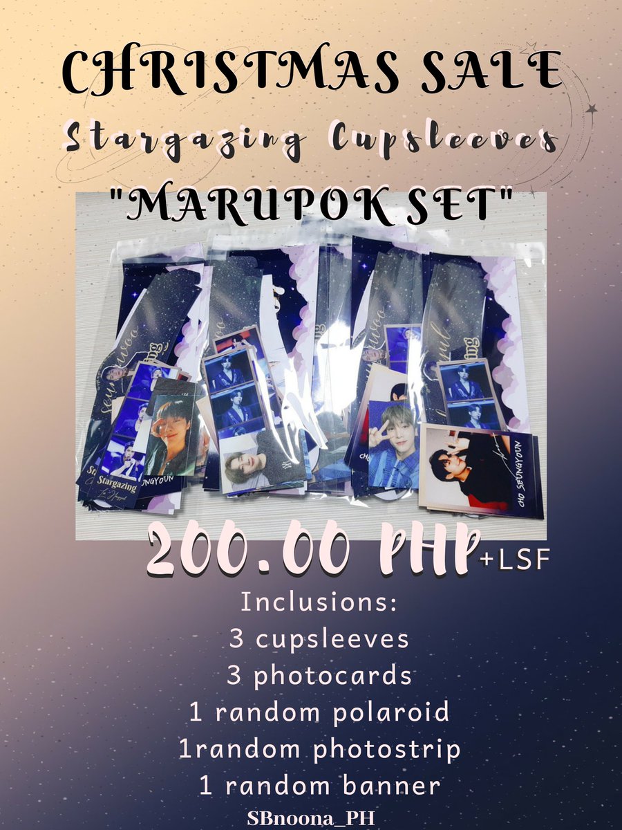 SBnoona_PH's tweet photo. @SBnoona_PH's CHRISTMAS SALE 🎄🎅

All of our available fankit and cupsleeve sets are up for grabs with discount 😊 DM US TO AVAIL. 🤗

Pls help rt @X1MarketplacePH https://t.co/uJmATy6E54