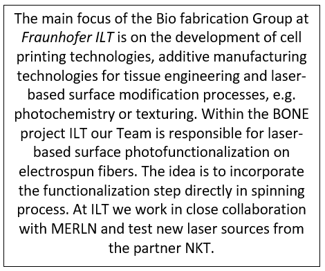 bone_bio's tweet photo. Introducing our next @bone_bio @INTERREG_NWE Project Partner:  @FraunhoferILT 

More about this Partner: https://t.co/mv0U5f0ROO

Represented by Dr. Nadine Nottrodt, Tim Hildmann &amp; Elke Bremus-Köbbberling

#BONE #MEW #Scaffolds #Orthopedic #MeltElectrospinning https://t.co/NlE1d178ua