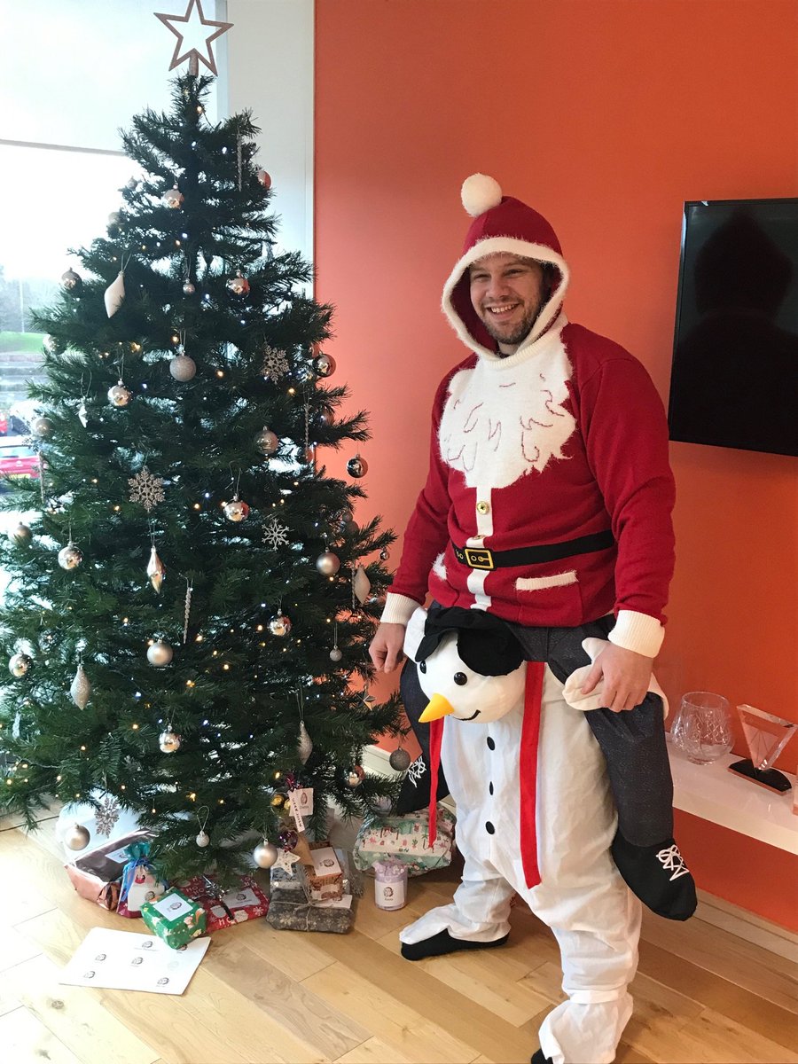 PDArchitects's tweet photo. Delighted to take part in #ChristmasJumperDay for @savechildrenuk today at Powell Dobson in Cardiff and London Offices - I think @ceriblackmore went the extra mile though - well done Ceri! Merry Christmas Everyone! #charity #cjd19 https://t.co/2TTs88MM0W