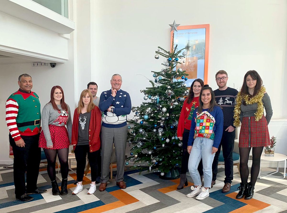 PDArchitects's tweet photo. Delighted to take part in #ChristmasJumperDay for @savechildrenuk today at Powell Dobson in Cardiff and London Offices - I think @ceriblackmore went the extra mile though - well done Ceri! Merry Christmas Everyone! #charity #cjd19 https://t.co/2TTs88MM0W