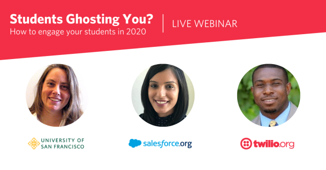 Ferdinand's tweet image. Don’t be haunted by the ghost of Christmas future! Join the University of San Francisco, Salesforce.org and Twilio.org on 12/17 to learn how to integrate SMS into your student engagement strategy. bit.ly/2LRQYDW