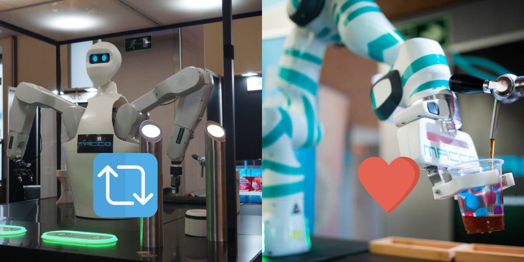MaccoRobotics's tweet photo. Los viernes están para disfrutarlo y que mejor que con una cerveza!! ¿Qué robot te gustaría que te la sirviera?🤖🍻
🔁KIME
❤️Beer cart
#MaccoRobotics #RobolucionandoElFoodtech #foodtech #robotics #robolute #hosteleria #gastronomia #hoteles #restaurantes #cafeterias #food #beer https://t.co/tK5kW0wtPx