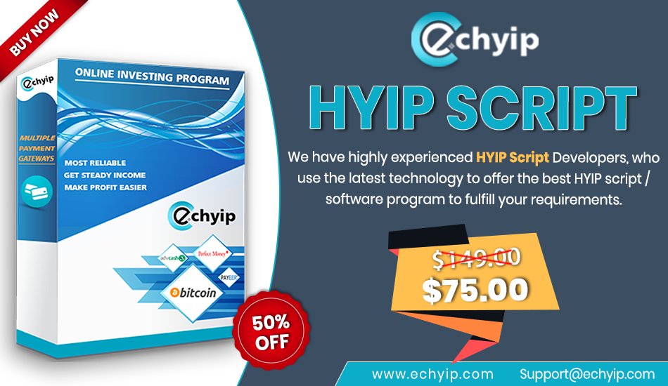 ec_hyip's tweet image. A highly #secured and well-organized Script for your #cryptocurrency business is #HYIP_Script, it runs your crypto investment business very easy and fast. If you want to #Buy_HYIP_Script at a reasonable price, then contact us. 

Buy now 👉echyip.com