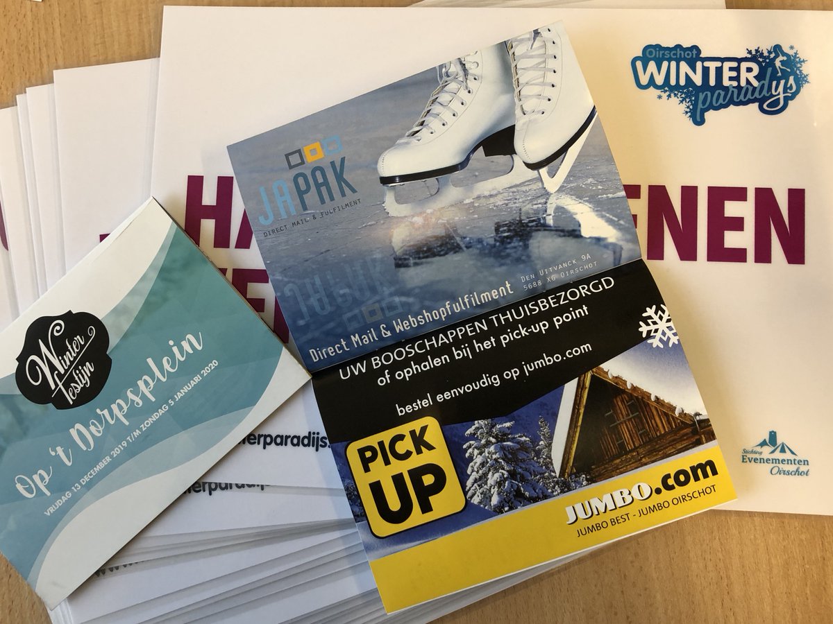 We hebben het er maar druk mee. Mooie #programmaboekjes voor #winterfestijn Best en instructieborden voor #winterparadijs #oirschot ⛸ ⛄️ ❄️. 2 mooie evenementen waar we graag aan meewerken