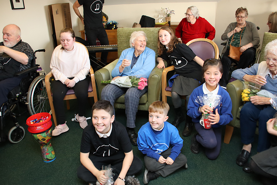 WestertonCare's tweet photo. Residents from our care home took part in and enjoyed a fantastic performance recently with @_musicALL and children from @ColquhounPark Primary School. 

#music 
#fun 
#performance https://t.co/r839W5TlQT