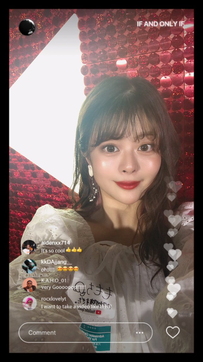 スノーのインスタライブ風フィルターまじ可愛いから真顔でも苦笑いでも