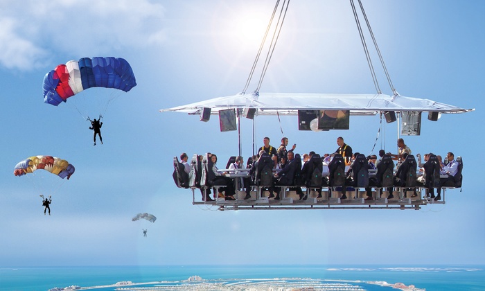 Night2Stay's tweet photo. Quite literally take #dining to the next level with .@Dinner in the #Sky .@Dubai. Whether you’re in the mood for lunch, dinner or afternoon tea, as you &amp; your table are suspended 50 mtrs in the air by a #crane, taking in unique views of Dubai as you eat. https://t.co/zpEICQR2g8