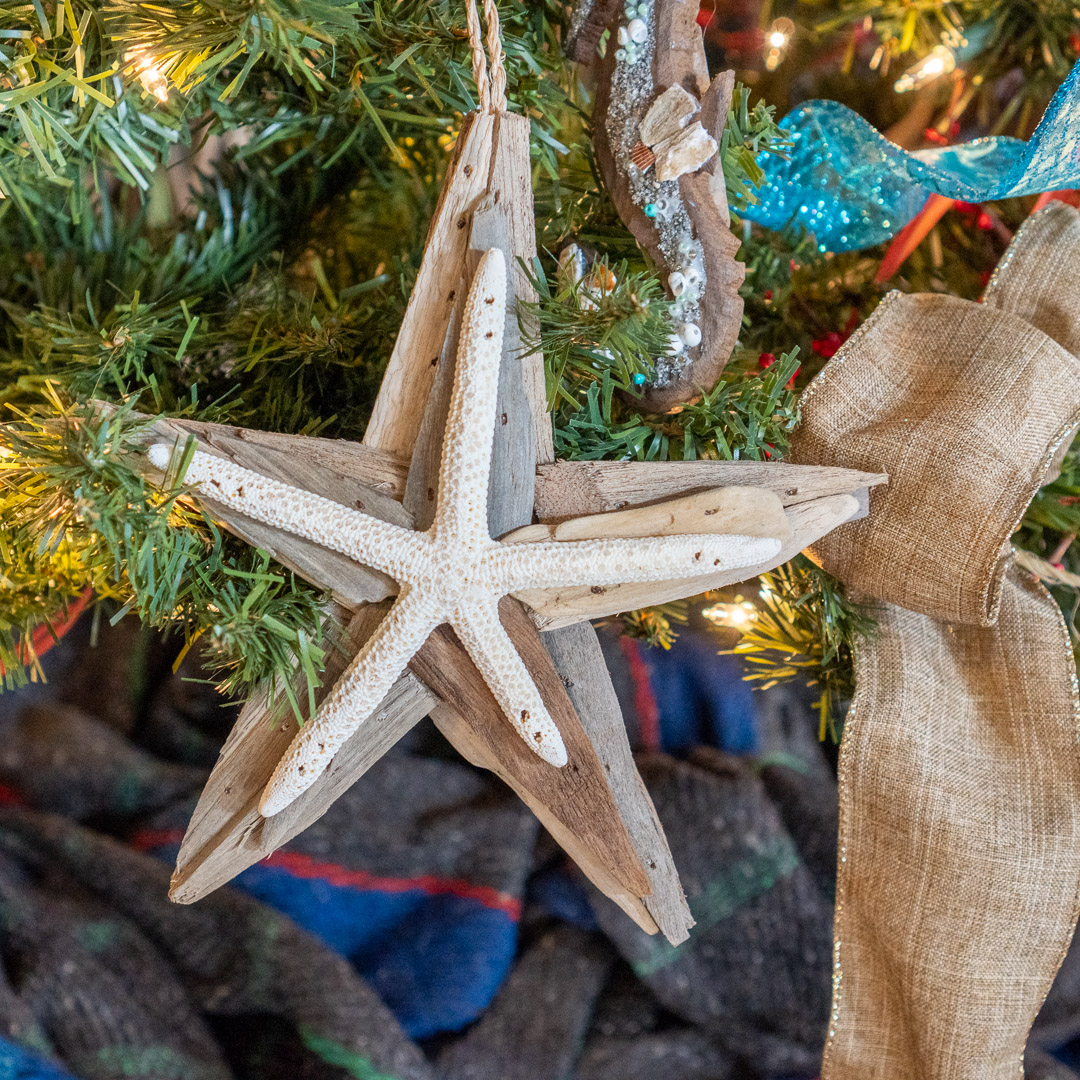 Add a touch of Florida personality with a beachy ornament. Our Holiday Sale is still going on: 20% off the entire store until Sunday! #treehousegallery #treehousegalleryfurniture #stpetefl #stpetersburgfl #ilovetheburg #dtsp #lovefl #sunshinecity #thingstodostpete