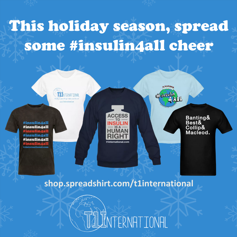 t1international's tweet photo. This holiday season, be sure to check out our online store for great #insulin4all gear for everyone! https://t.co/kFoGu3fbF1 https://t.co/dS65QgqxaJ