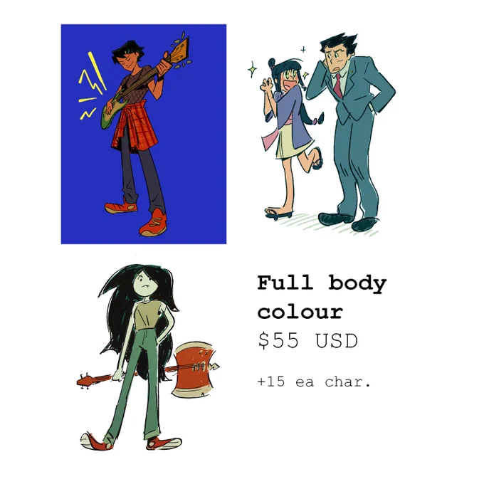 (RT❤️) HELO this is kinda a repost bc i wanted a more comprehensible ver/cheaper bc i forgot we r all broke lol. im takin 3 slots for colour and sketch and doodles have no limit for now. you can dm or email me jonnali.art@gmail.com. TY!!!! 