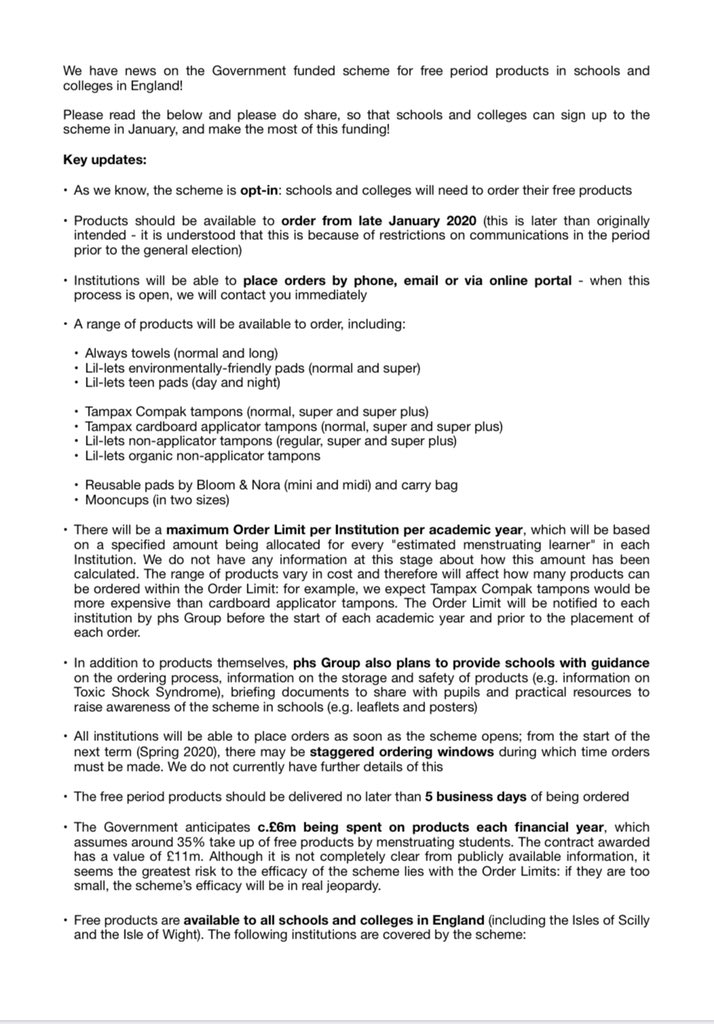 RedBoxProject's tweet image. Big news about Govt scheme for free period products in English schools &amp;amp; colleges!

Lots of info below ⬇️ 

Pls do read &amp;amp; share with your local communities (teachers, students, parents, anyone interested!)

You can sign up for further updates here: redboxproject.org ❤️