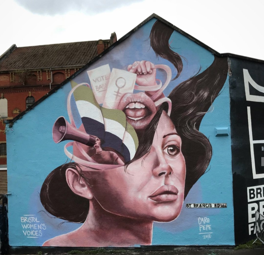Mural by Argentinian Caro Pepe for Upfest 2018 in Bristol, UK

#caropepe #upfest2018 #upfest #bristol #bristolstreetart #streetart #muralart #graffiti #mural #wallart #muralpainting #bristolwomensvoices 

📷 via Insta artist | bit.ly/2PoNHx2
