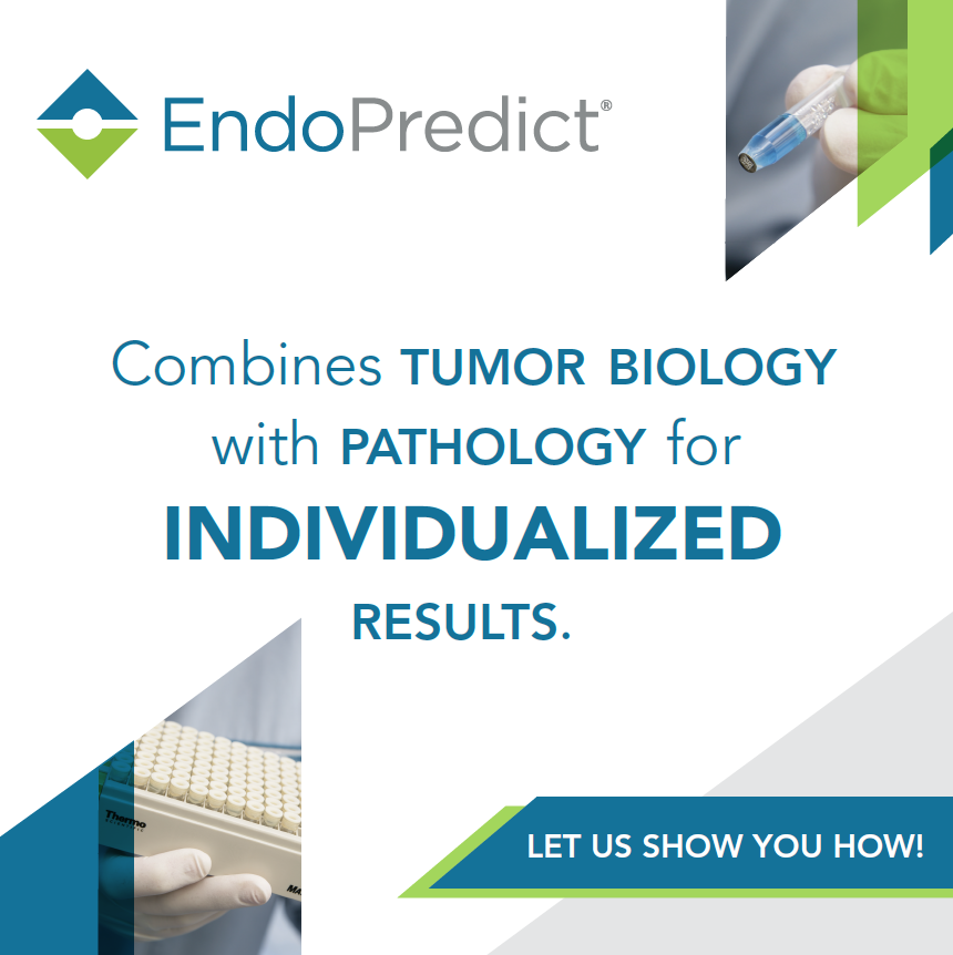 EndoPredictUSA's tweet photo. EndoPredict® combines tumor biology with pathology for individualized results.  Let us show you how at booth 131 at #SABCS19 @MyriadOncology https://t.co/6Vl5TY0mUy