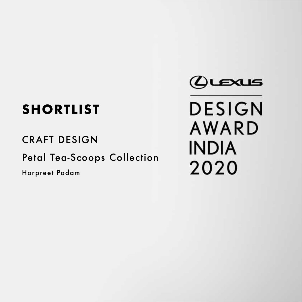 Harpreet Padam on Twitter: "petal tea-scoops shortlisted for the lexus  design award india 2020! another burst of energy for the fantastic  craftswomen of udayagiri. winners to be announced at pune design fest