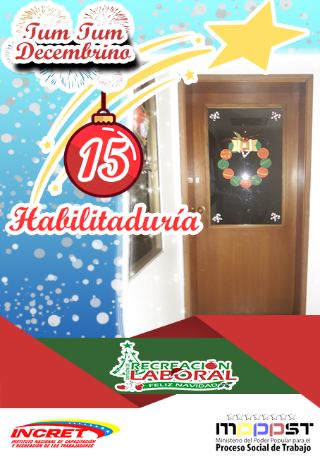 RecreLaboral's tweet photo. Llegó la Navidad!! Y así se animaron los trabajadores/as a decorar sus puertas, motivados a ganar el Concurso Tum Tum Decembrino.
⬇
Puerta N°15 Habilitaduria. Siguenos y Dale Like ❤ 
@NicolasMaduro @EduardoPinateS @MPPPSTVe @IncretComunica #13Dic #PetroAguinaldo https://t.co/uqItQcqHJX