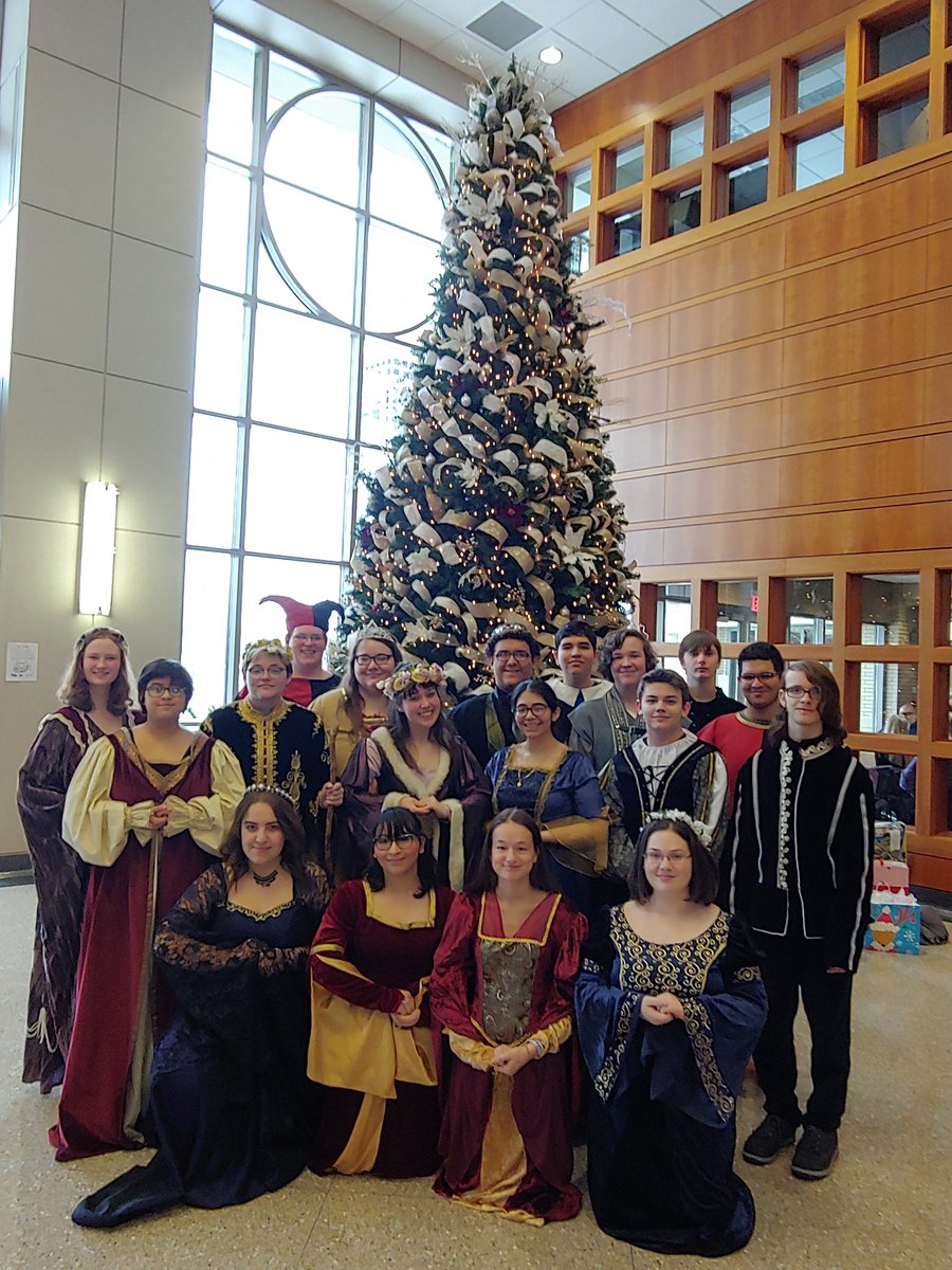 The Madrigal Singers singing at the Tyson Corporate Chistmas Dinner.