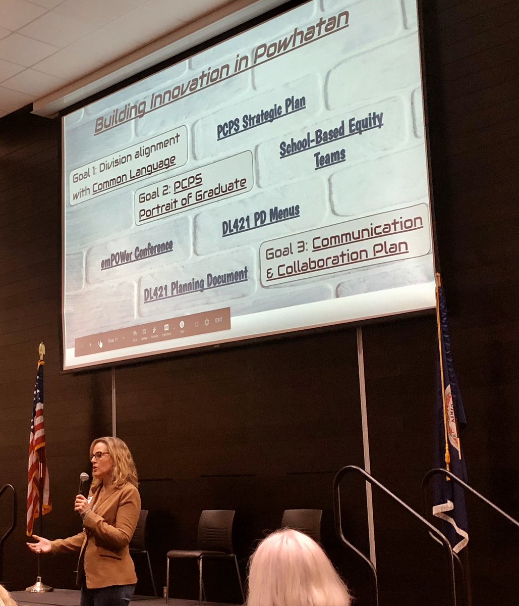 @PaceMorri presenting #VaLIN work completed in the last year in Powhatan.  Very proud of the progress made and thankful for the support we received from the #Vais4Learners Innovation Network @tborash @Amos_ALP @pammoran