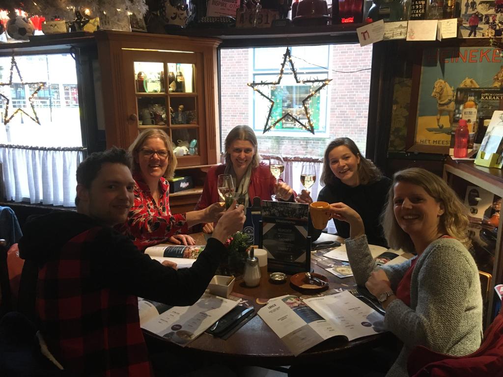 We proostten vandaag samen met Kevin, Sharien en Wiepkje op de leuke samenwerking! Samen gaan we er ook in 2020 weer volop tegen aan! #kiemkr8 bij ondernemers en onderwijs dat bindt ons!