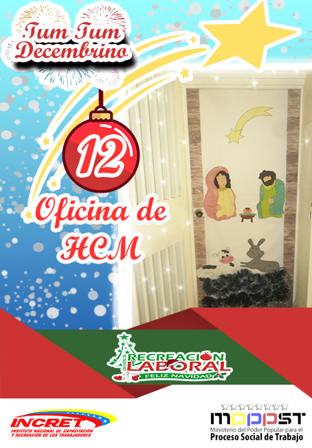 RecreLaboral's tweet photo. Llegó la Navidad!! Y así se animaron los trabajadores/as a decorar sus puertas, motivados a ganar el Concurso Tum Tum Decembrino.
⬇
Puerta N°12 Oficina de HCM. Siguenos y Dale Like ❤ 
@NicolasMaduro @EduardoPinateS @MPPPSTVe @IncretComunica #13Dic #PetroAguinaldo https://t.co/VWSrvq9jDm