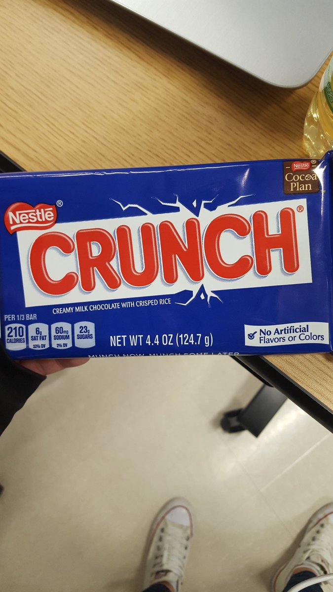 hrobinsonD32's tweet photo. One of my students brought me my favorite candy bar! 😄😄 #Friyay #pesd32 https://t.co/M7nfWu8prk
