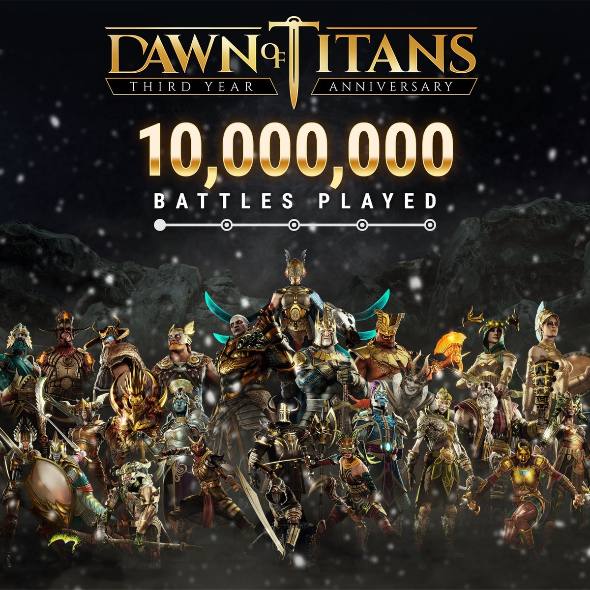 We knew you could do it! Well done Titans! You've played a groundbreaking 10,000,000 battles! It's now time to claim your 4* Titan Token :⚔️