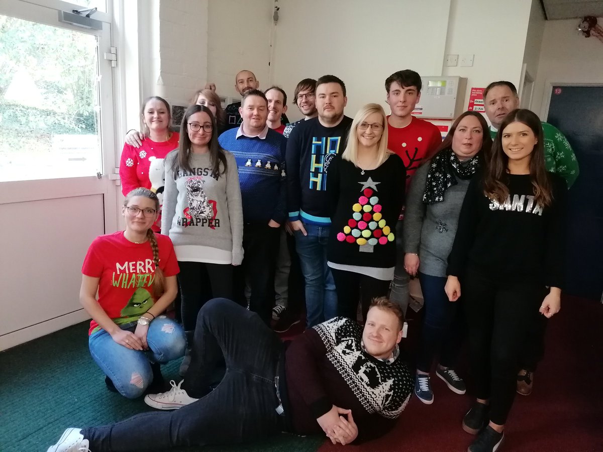 alicebwoolley's tweet photo. Christmas jumper day in the external funding department @GowerCollegeSwa today 🎅🎄☃️ https://t.co/0Xhsvng1iw