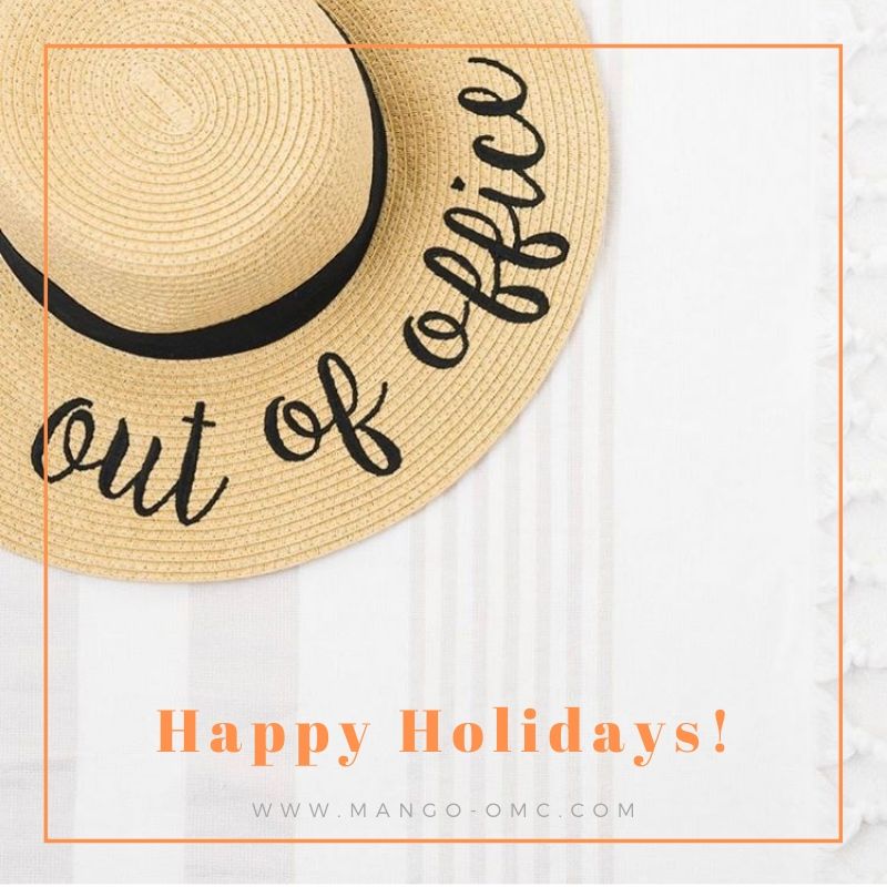 We close on the 13th December and re-open on 9 January and wish you a well-deserved break! 

To all our clients and followers, have a wonderful holiday season!