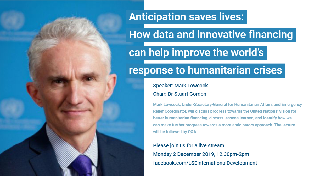 humdata's tweet photo. ICYMI: catch the recording of @UNReliefChief at @LSE_ID, discussing predictive analytics, data, and innovative financing 👉 https://t.co/mhpscB1xCM
 #LSELowcock https://t.co/BOdDixnLpc
