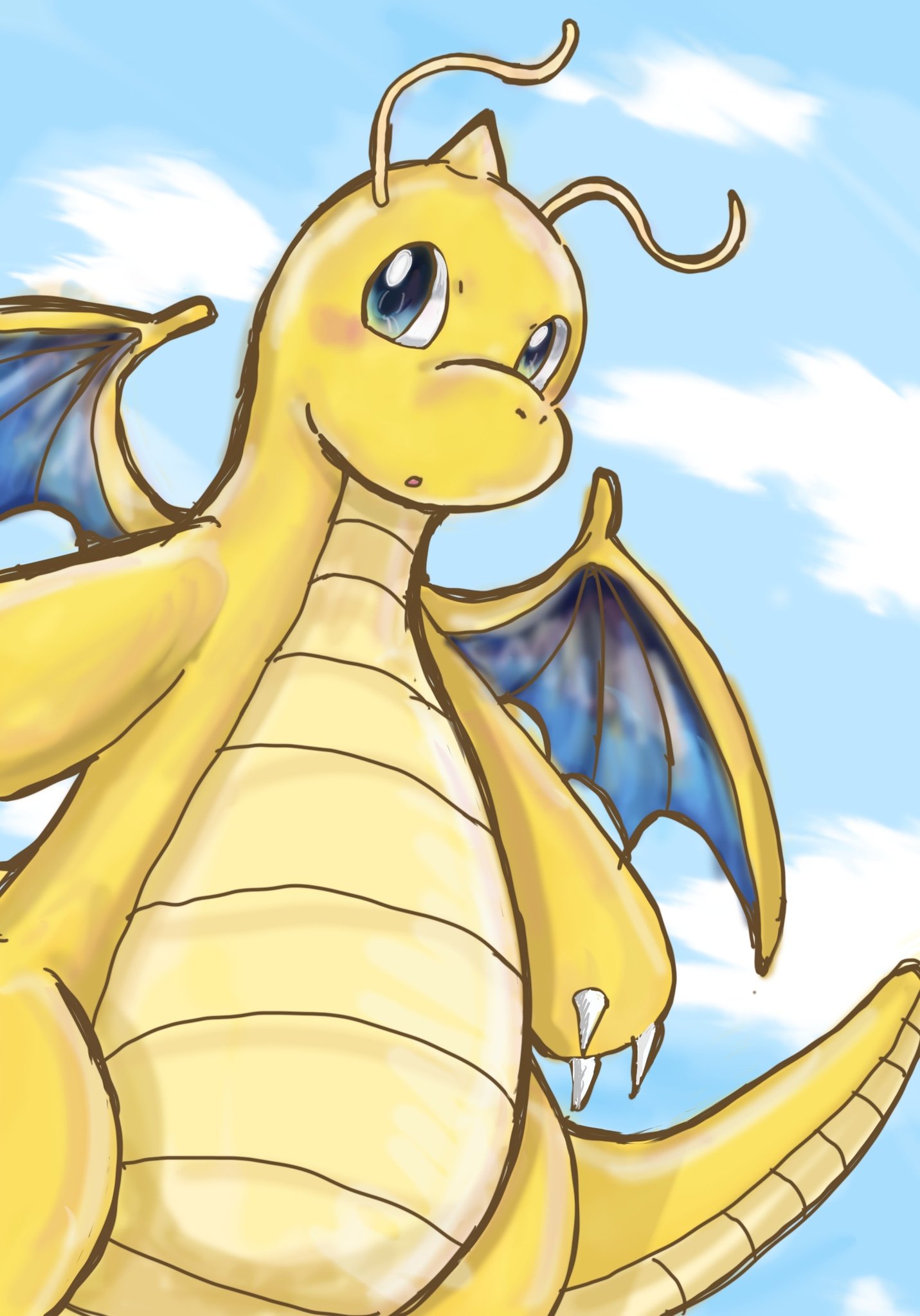 皐月 みのか カイリュー描いた カイリュー ポケモンイラスト ポケモン T Co adhva0hb Twitter