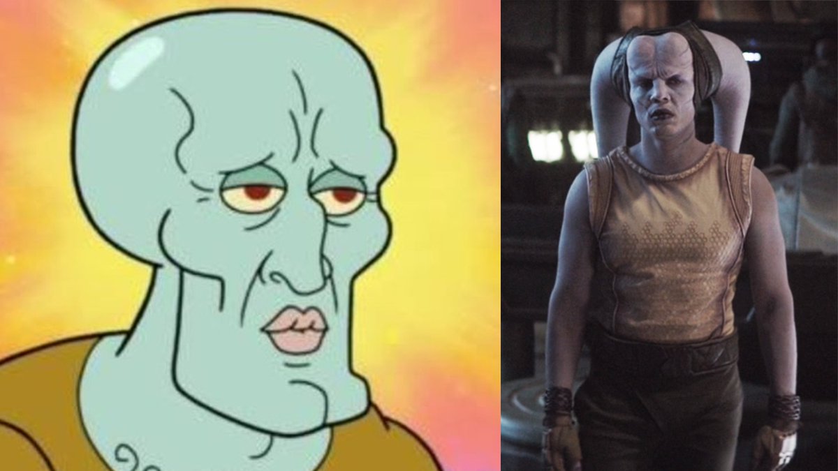 parker180mc's tweet photo. Disney's gonna get a copyright strike from Spongebob. @Disney @starwars @StarWarsUK @JoinTheForce @themandalorian @spongebob #themandalorian #starwars #disney #spongebob #squidward https://t.co/h1gF7Ved5w