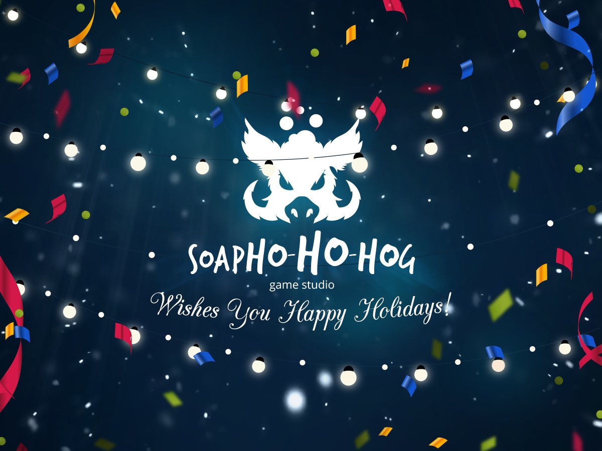 soaphog's tweet image. Happy holiday season from Soaphog team! #gamedev #happyholidays2019 #MerryChristmas