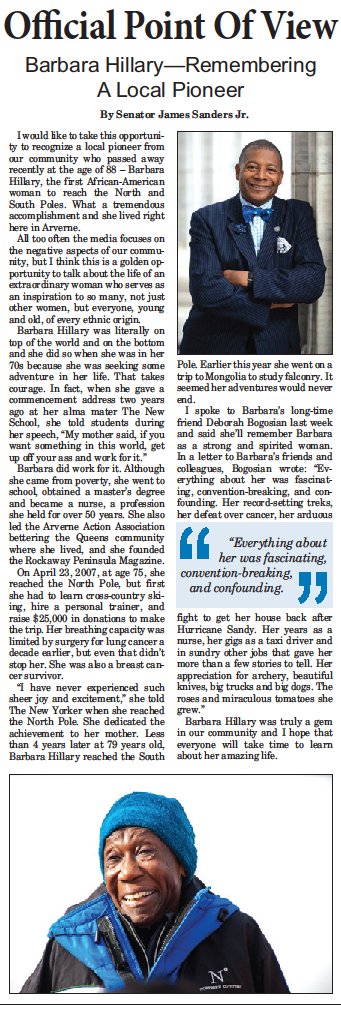 JSandersNYC's tweet photo. Be sure to check out my Wave Official Point of View column this week, where I look back on the life of local pioneer Barbara Hillary. #SandersD10 #WAVEPOV #BarbaraHillary https://t.co/piYB2YASDU