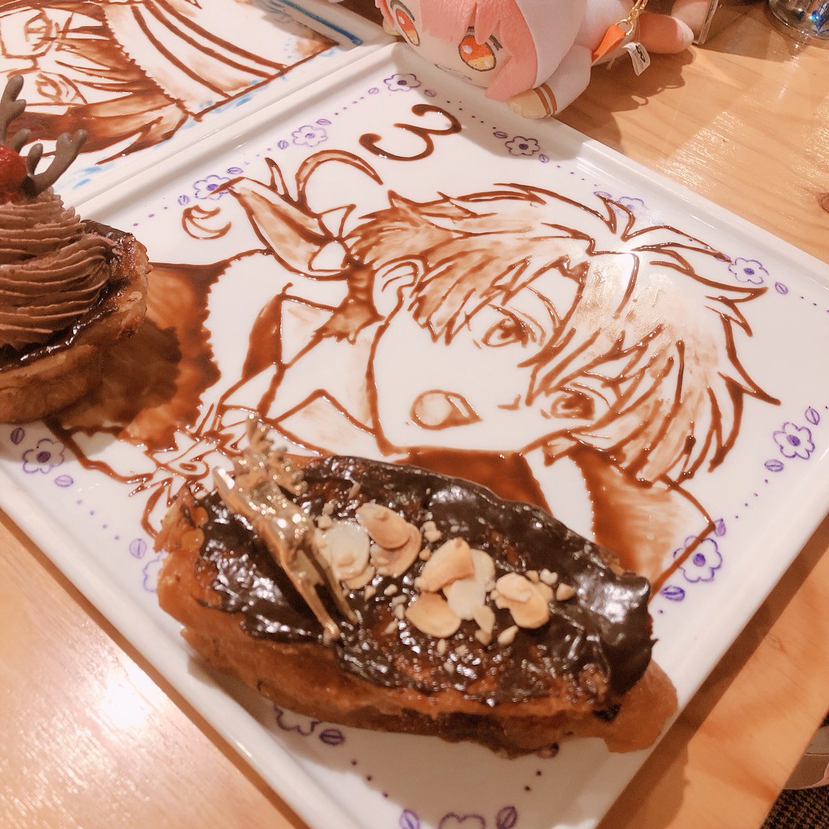 art &amp; sweets cica様にもお邪魔してきた〜!ずっと行きたかったところ!?✨クリスマススイーツが美味しそうだったので大好きなクリマジにしてもらったよ?✨推しを見ながら美味しいものを食べられる幸せったら?✨最高じゃった…⁽⁽ଘ( ˊᵕˋ )ଓ⁾⁾ 