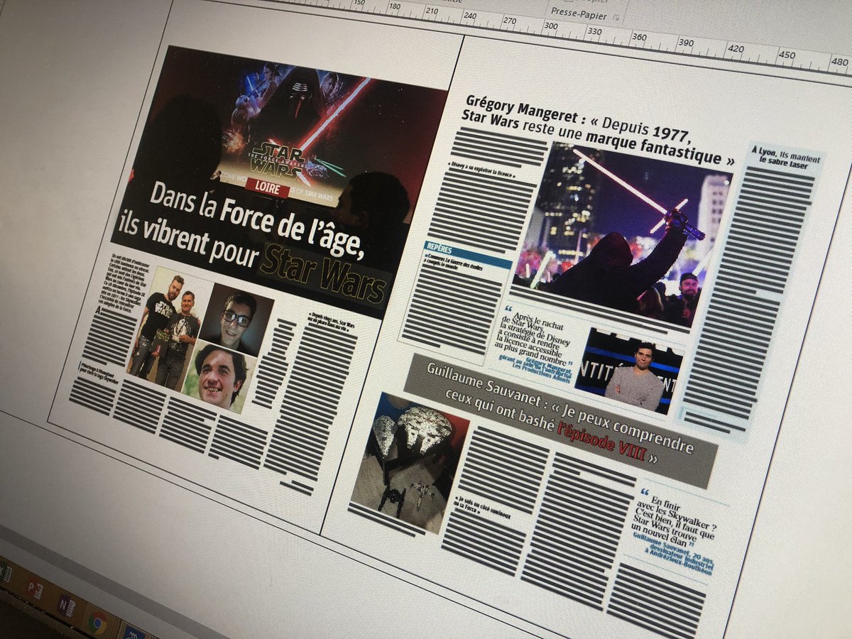 À l’occasion de la sortie de #StarWarsTheRiseOfSkywalker, je suis parti à la rencontre de fans de la saga dans la #Loire. C’est à lire ce dimanche dans <a href="/Leprogresloire/">Le Progrès Loire</a>. 🎆 Une véritable bouffée d’air en tant qu’éditeur. ✍🏻