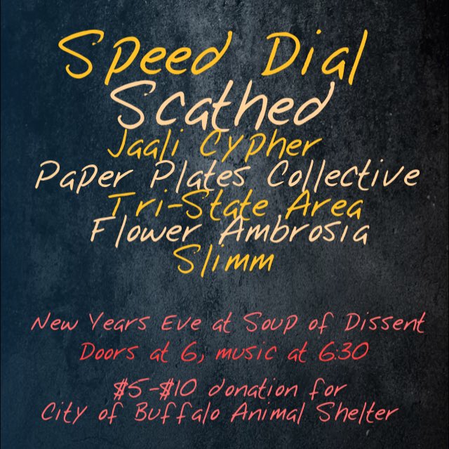 soupofdissent's tweet image. Come hang out with alllll the homies on New Years Eve! Music from 6:30-midnight, AND an after party including some acoustic sets! Hit us up if ya wanna play something after the show 🤗