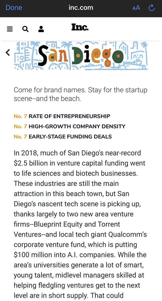 GabrielaDow's tweet image. #GoSanDiego In Top 10 with @Qualcomm @Qualcomm_Tech &amp;amp; #blueprintequity #torrentventures @Apple @amazon @WalmartLabs + awesome @NealBloom @freshbrewedtech quote 👍🏼😎✨Keep up the great work @SDRegionalEDC @SouthCountyEDC @SDNorthEDC @Carlsbadbiz @SDlifechanging Cc: @PlugandPlayTC