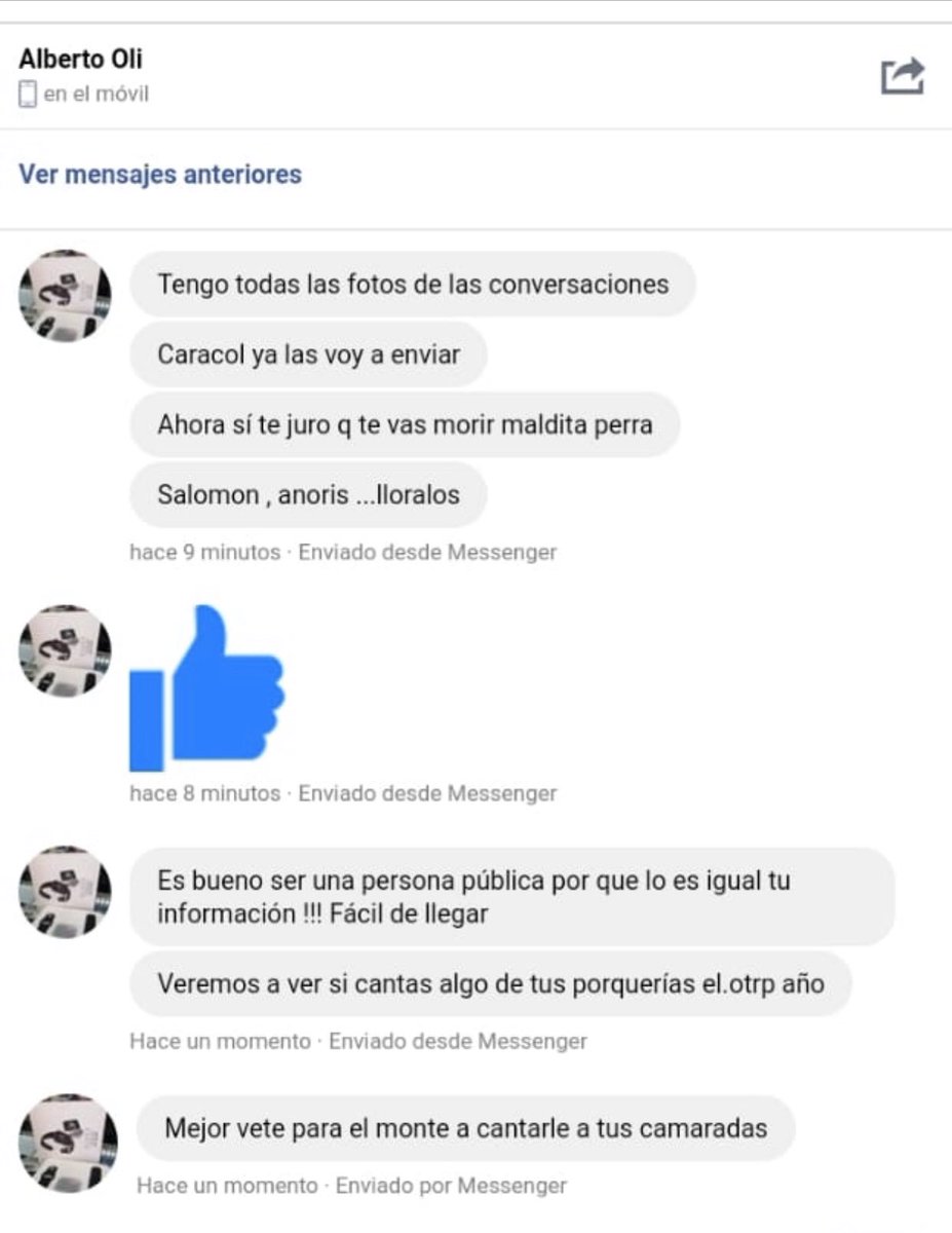 Señores <a href="/FiscaliaCol/">Fiscalía Colombia</a> las amenaza siguen. Ahora con nombre de mi hijo y mi familia.