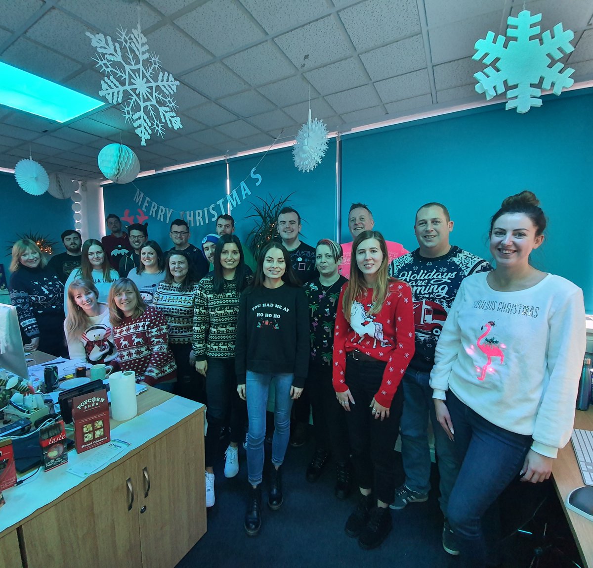 PurplexSteve's tweet image. Happy #ChristmasJumperDay2019 from the #purplex #marketing team! rocking the finest #festive jumpers to raise money for a great cause. #DigitalMarketing #charity