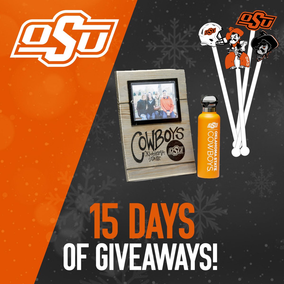 OSUGear's tweet photo. Day 13 of #HolidayCheer! RT &amp; Like for a chance to win an #okstate picture frame, water bottle, and Acrylic Sticks.

https://t.co/9onnRDjDPh

#GoPokes I #okstate https://t.co/IaAqvLiqv1