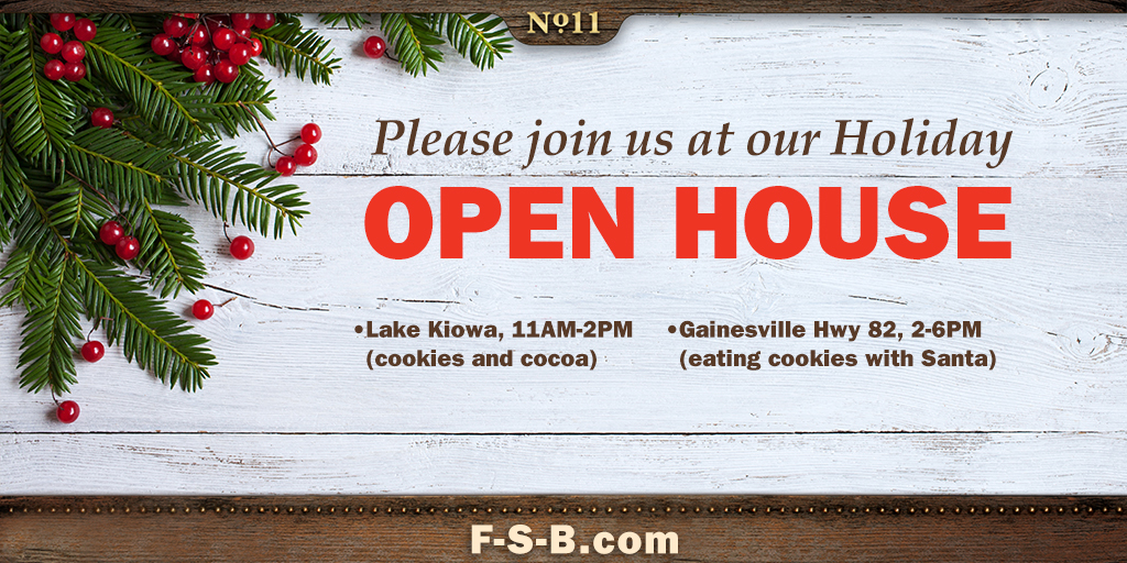 Come enjoy some holiday cheer at our open houses today!