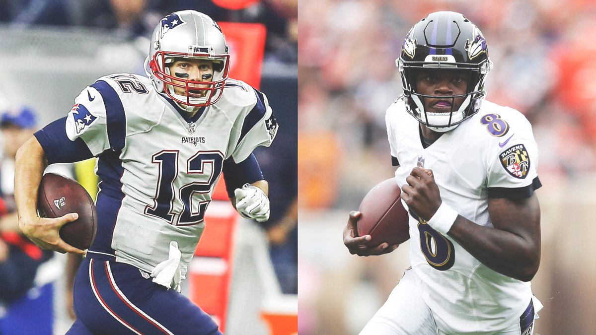 SportsCenter's tweet photo. This is wild: 

Tom Brady rushing yards in his career: 1,035

Lamar Jackson rushing yards this season: 1,103 https://t.co/LJbhZ6S8aQ