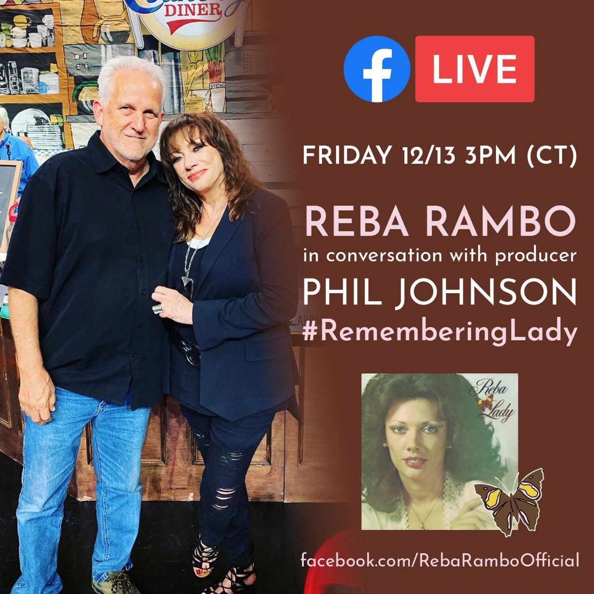 We are excited to say that @RebaFRambo 1976 album Lady is now available on all digital platforms. She’ll be going Facebook live at 3pm central today. Please go to RebaRambo.com to download #RebaRambo @RebaFRambo <a href="/ProvidentDist/">Provident Dist</a>