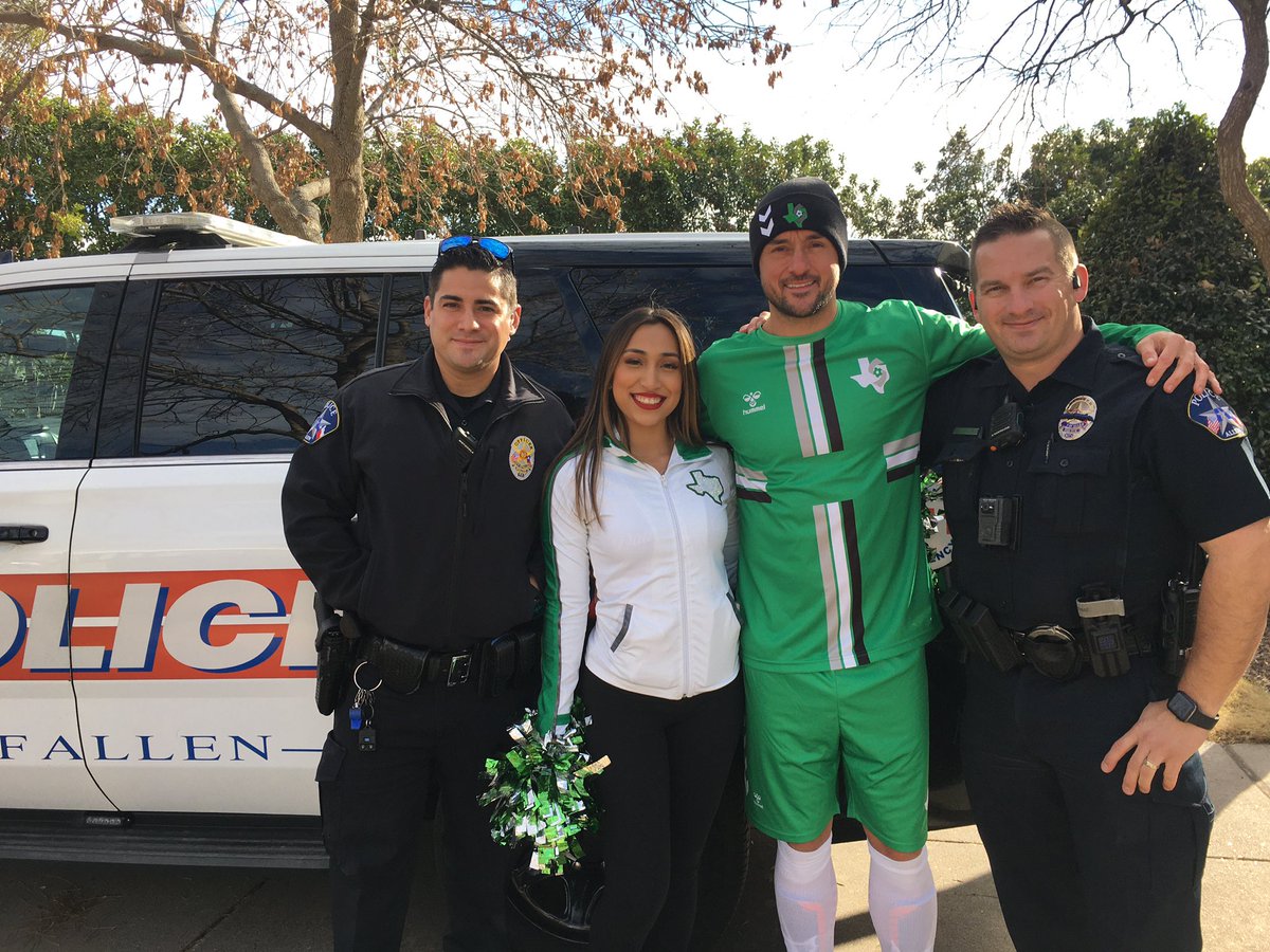 sidekicksdance's tweet photo. We love working with the Allen Police Department! Ruby shot a video this week for the city of Allen! 💚

#vamoskicks #letsgokicks #masl #prodance #procheer #sidekicks #dallassidekicksdancers #dancers https://t.co/hhCaRxXg1z