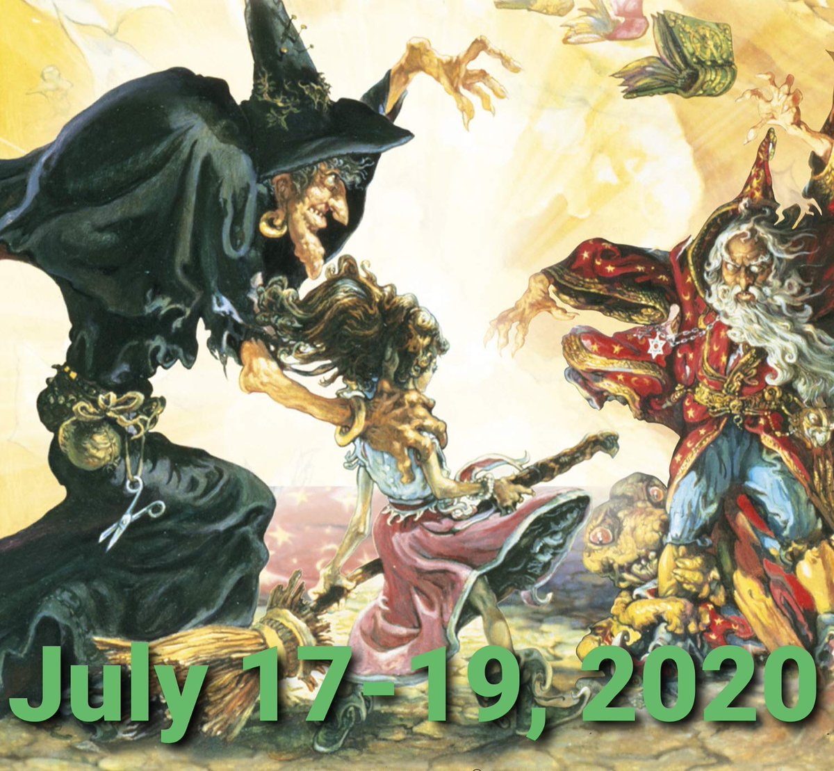 CharCon_WV's tweet photo. Anyone curious about the theme for CharCon 2020?   
The theme for 2020 is.....
WITCHES and WIZARDS!!!
Join us at the Clay Center in July for a magical time.
#charcon #gaming #roleplaying #dnd #pathfinder #convention #claycenter #boardgames https://t.co/eso2rCWWc3