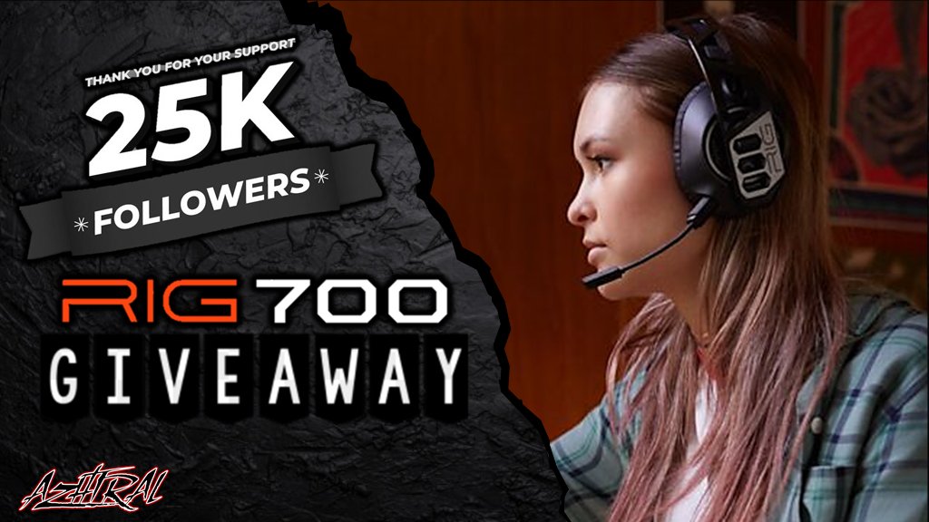 Azhtral_'s tweet image. 🚨 25k GIVEAWAY 🚨

For the final week of our 3-week 25k #giveaway celebration, we're teaming up with @RIGGaming to give you a RIG700 Headset!

Enter here -&amp;gt; playr.gg/Azhtral/25krig

#GearUpGetGood