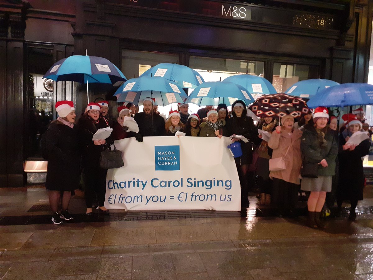 MHCLawyers's tweet photo. We raised over €2,000 in total for @SVP_Ireland and @ChildVisionVI when carolling on Grafton Street last night. Many thanks to all that participated and donated! 🎄🎅 https://t.co/1bUU6Ck58A