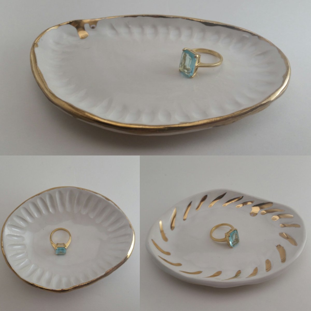 craft_stem's tweet image. Got these beautiful gold accent jewelry plates listed for sale finally. The ring is not! It's a legit aquamarine, if you're wondering, and it was a gift from my wonderful grandmother-in-law. The plates are ready to go to their forever homes! etsy.me/2rHaDzy